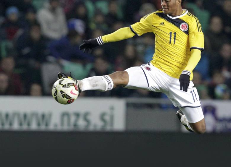 En la imagen, Cuadrado durante el último amistoso de Colombia. FOTO reuters 