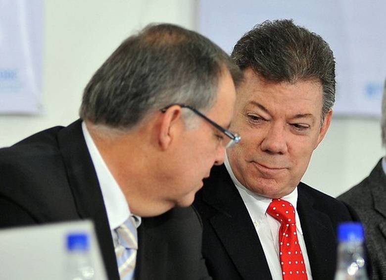 Santos y Ordóñez habían concertado una cita para discutir los cuestionamientos del procurador sobre el proceso de paz. FOTO COLPRENSA