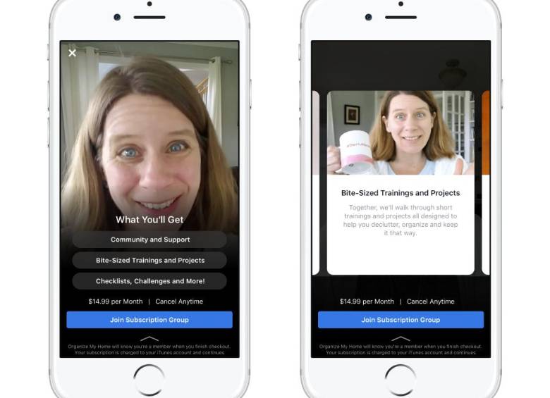 Facebook presentó los grupos privados monetizados. Es una prueba piloto. FOTO: Cortesía Facebook