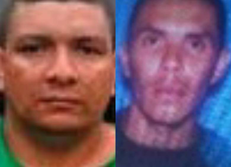 Alias Julián Chirimoyo, del Clan del Golfo, y alias Caín, de Los Caparrapos. FOTOS CORTESÍA