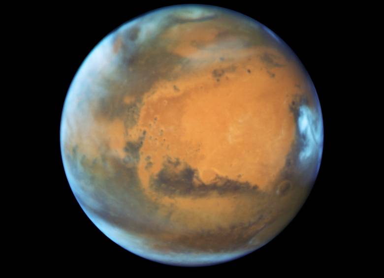 Foto de Marte tomada el 12 de mayo desde 75 millones de kilómetros, con detalles de entre 32 y 50 kilómetros de diámetro. FOTO Nasa vía Reuters
