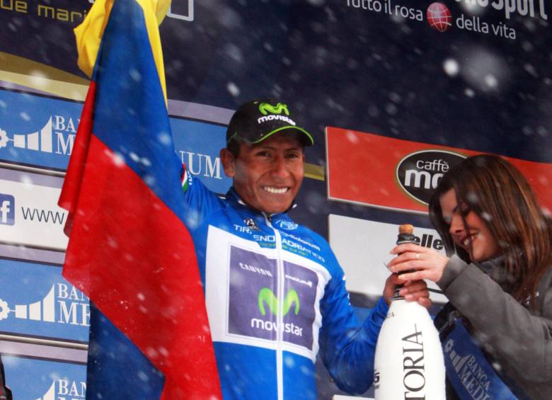 Nairo hace de las suyas en la nieve
