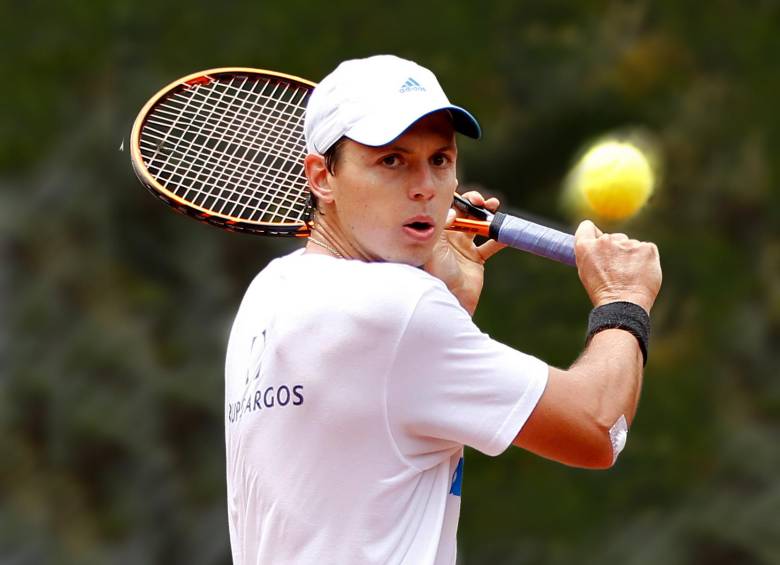 Alejo González -Grupo Argos- ha jugado siete torneos ATP este año, incluido el GS de Australia. FOTO Jaime Pérez