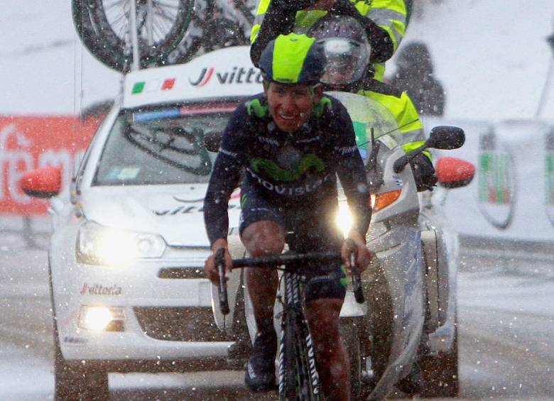 Nairo hace de las suyas en la nieve