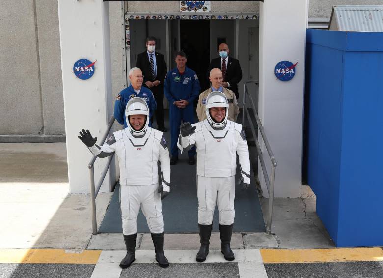 Los astronautas de la NASA Bob Behnken, de 49 años, y Douglas Hurley, de 53. FOTO GETTY IMAGES / AFP