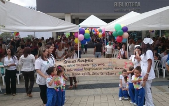 El alcalde de Medellín, Federico Gutiérrez, realizó la apertura del edificio de urgencias de la Unidad Hospitalaria 12 de octubre, durante el día número 100 de su gestión. FOTO Cortesía Secretaría de Salud. 