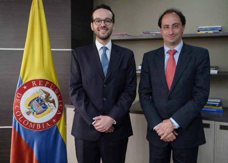 Camilo Fernández de Soto, presidente de Colombia Productiva, y José Manuel Restrepo, ministro de Comercio, Industria y Turismo. FOTO COLPRENSA