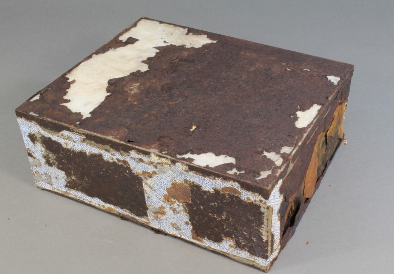 Después del tratamiento de conservación así se veía la torta en su envoltura. FOTO Cortesía Antarctic Heritage Trust 