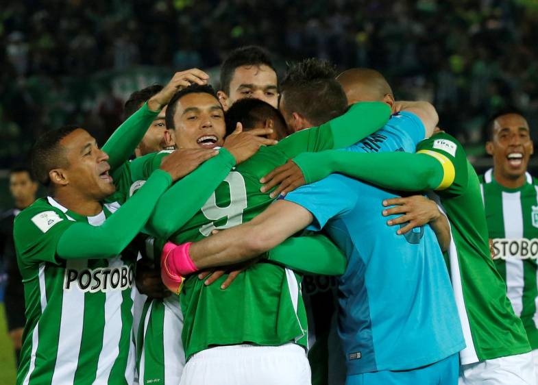 La celebración de Nacional con el tercer puesto en el Mundial de Clubes tras el Real Madrid y Kashima Antlers. FOTO reuters
