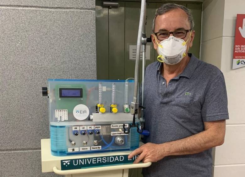 Prototipo de ventilador de la Universidad EIA. FOTO CORTESÍA ALCALDÍA DE MEDELLÍN