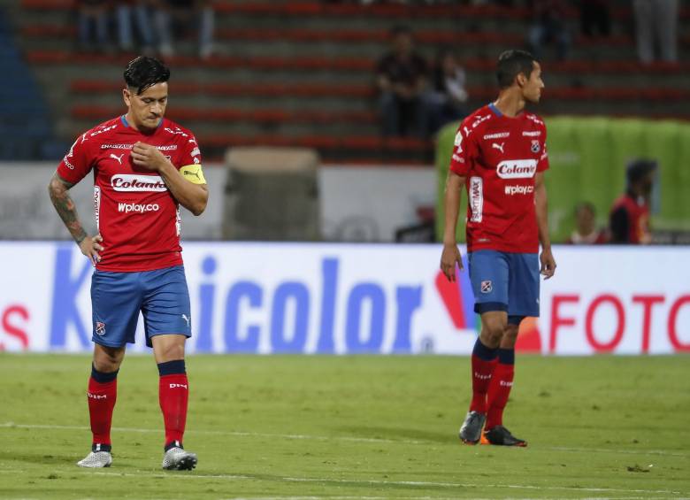 Dos de los máximos referentes del actual Independiente Medellín: el delantero argentino Germán Ezequiel Cano y Andrés Ricaurte. Foto: Robinson Sáenz Vargas 