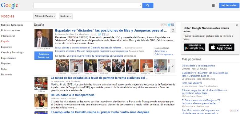 Google News tiene más de 70 ediciones a nivel internacional y está disponible en 35 lenguas. FOTO Google