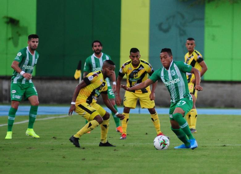 Sebastián Gómez volvió a tener minutos con Nacional. FOTO COLPRENSA