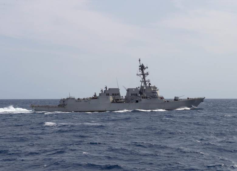 “El barco USS Pinckney” navegó en “nuestra Zona Contigua a una distancia de 16.1 millas náuticas (30 km) de las costas venezolanas”, indicó un comunicado de la Cancillería de Venezuela. Foto: AFP. 