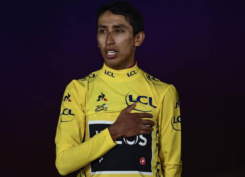 Egan Bernal, ganador del Tour de Francia. FOTO: AFP