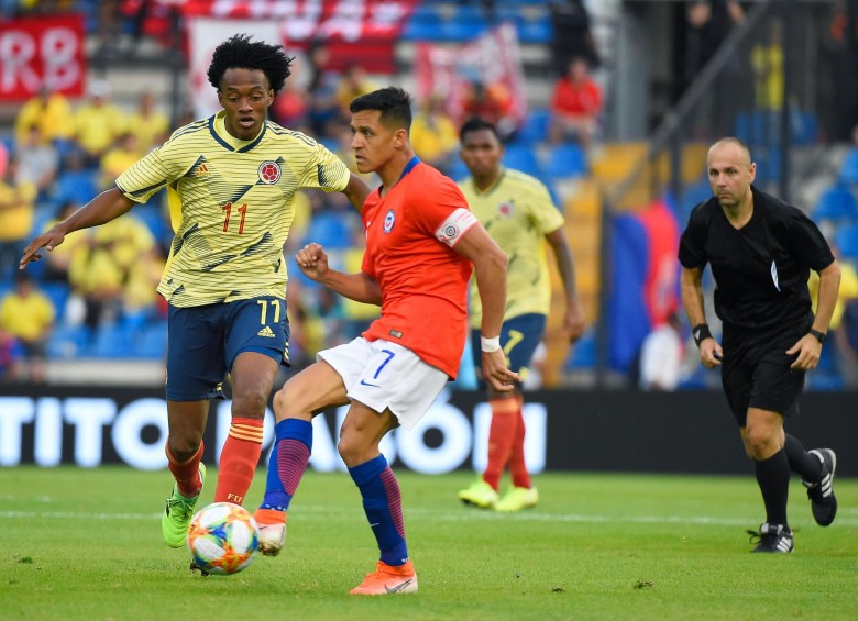 Chile y Colombia se enfrentan en un nuevo amistoso, esta vez en España. FOTO AFP