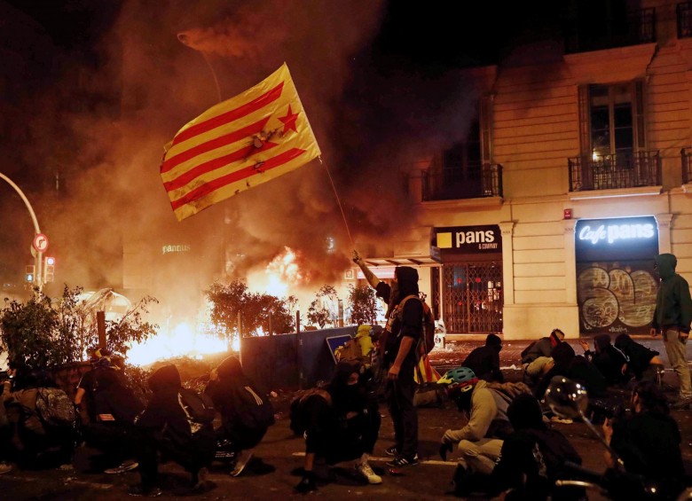 Protestas en Barcelona. FOTO EFE