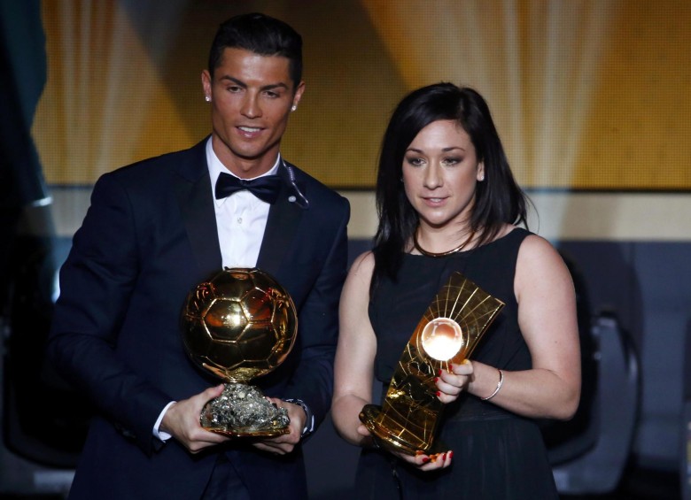 Nadine Kessler junto a Cristiano Ronaldo. FOTO REUTERS