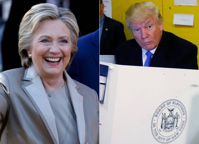 El candidato republicano, Donald Trump, votó este martes en la ciudad de Nueva York. FOTO REUTERS