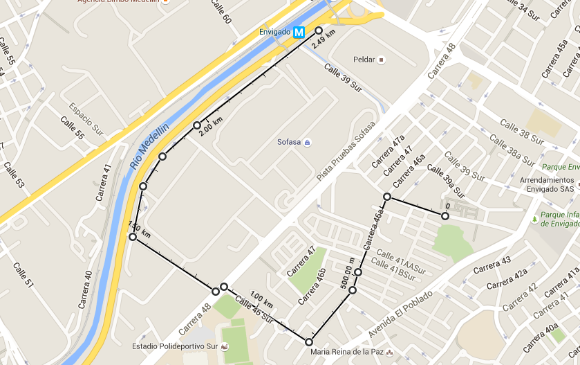 Así serán los cambios de las rutas integradas al metro en la estación Envigado. (Información detallada en el recuadro)