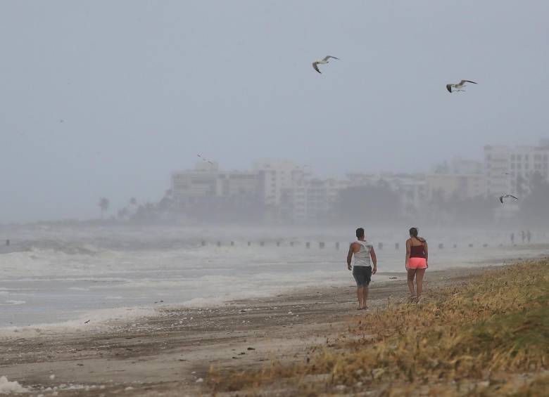 Playas de Naples, Florida, durante el paso del huracán Irma. FOTO AFP