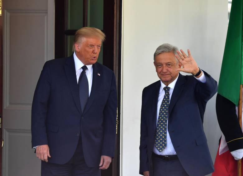 El presidente de Estados Unidos, Donald Trump, y su homólogo mexicano, Andrés Manuel López. FOTO AFP