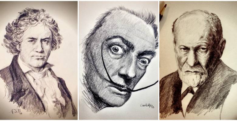 Varias de las ilustraciones realizadas por Camilo Restrepo y subidas a su perfil en Instagram. FOTOS: Cortesía. 