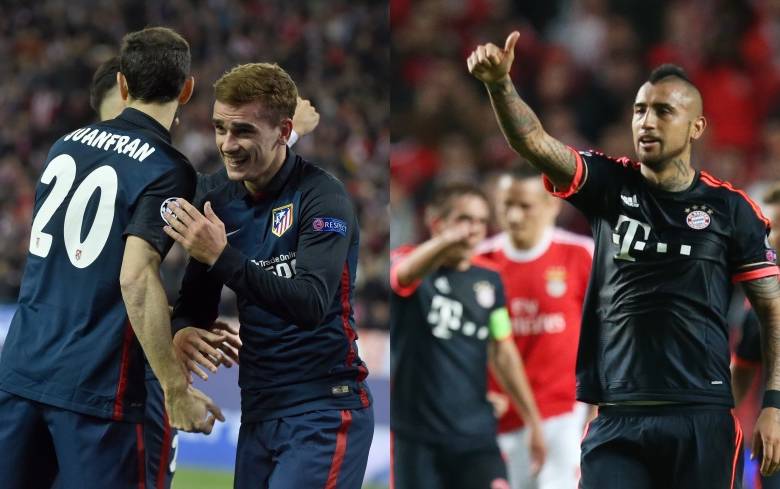Atlético elimina al Barca y Bayern gana ante un difícil Benfica