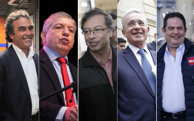 Cómo están jugando sus fichas líderes como Fajardo, Gaviria, Petro, Uribe y Vargas Lleras. Así están. FOTO COLPRENSA