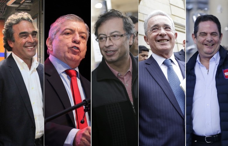 Cómo están jugando sus fichas líderes como Fajardo, Gaviria, Petro, Uribe y Vargas Lleras. Así están. FOTO COLPRENSA