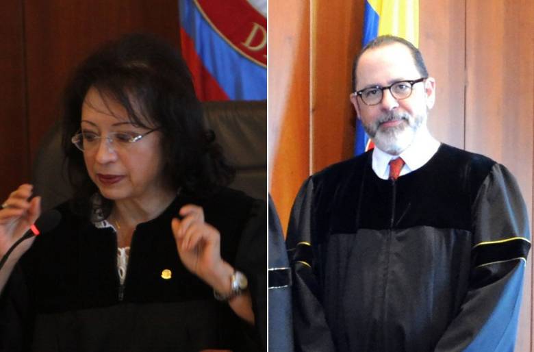 Los magistrados de la Corte Suprema de Justicia María del Rosario González, de la Sala Penal, y Jesús Jesús Vall De Ruten de la Sala Civil, renunciaron este jueves. FOTO COLPRENSA