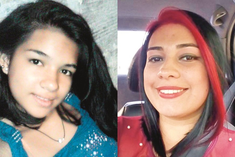 Izquierda: Yeraldín Rodríguez Bedoya, de 18 años, asesinada en el barrio Belencito Corazón. Derecha: Leidy Diana Molina, de 34 años, asesinada en el municipio de Caldas. FOTO: Cortesía. 