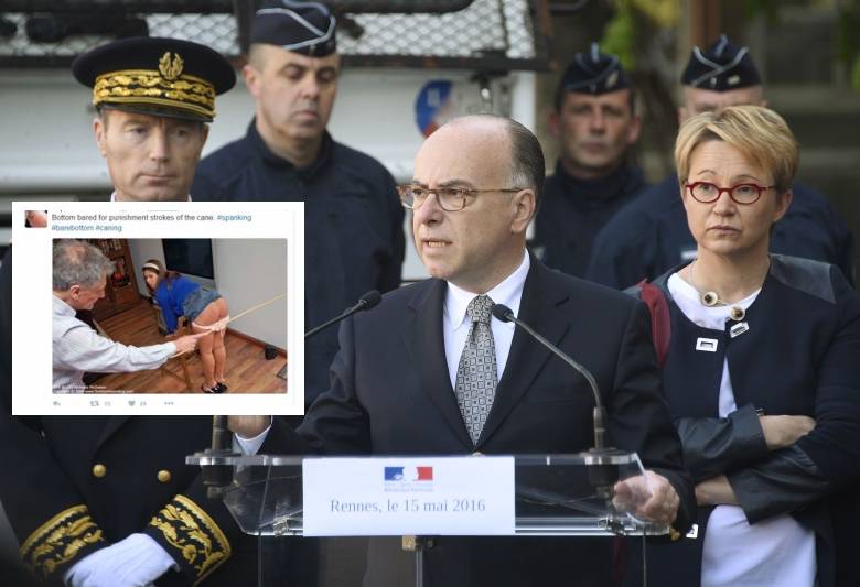 La foto, borrada poco después de que las redes sociales se regodearan de lo sucedido. FOTO AFP