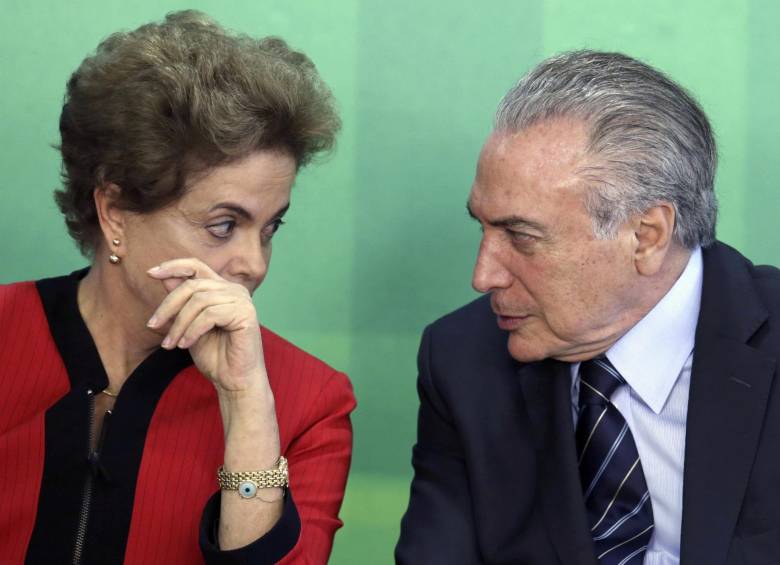 El presidente interino de Brasil, Michel Temer, anunció este jueves el gabinete que le acompañara en su gestión. FOTO AP