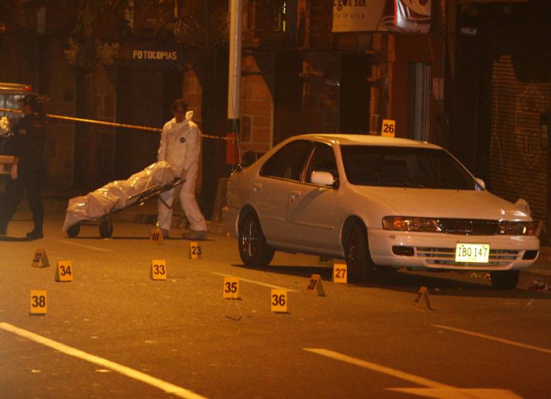 Masacre en la zona rosa de Envigado. FOTO archivo.