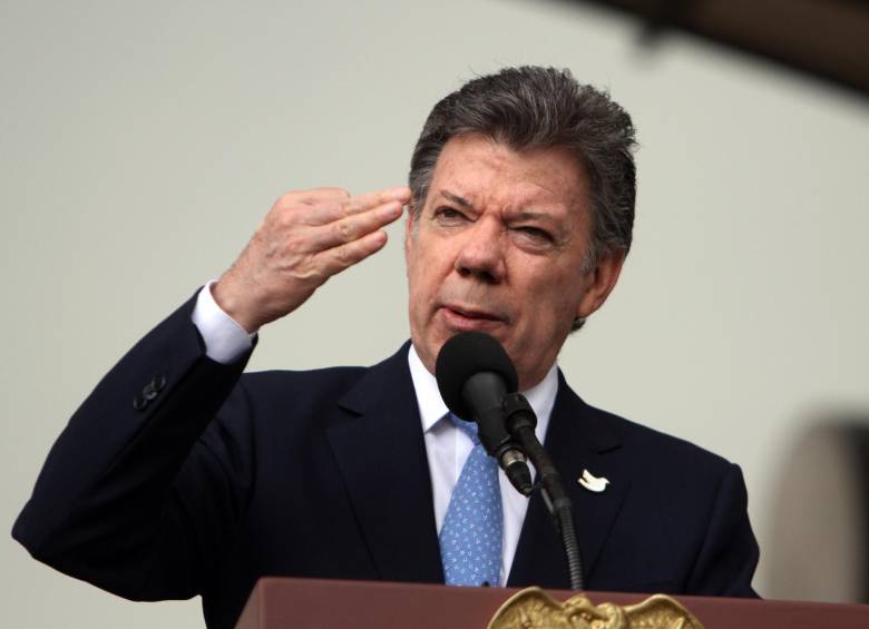 Desde México, el presidente Juan Manuel Santos dijo que las acciones del Eln en Norte de Santander, en las que mutilaron un militar y después exhibieron las piernas como un trofeo. FOTO COLPRENSA