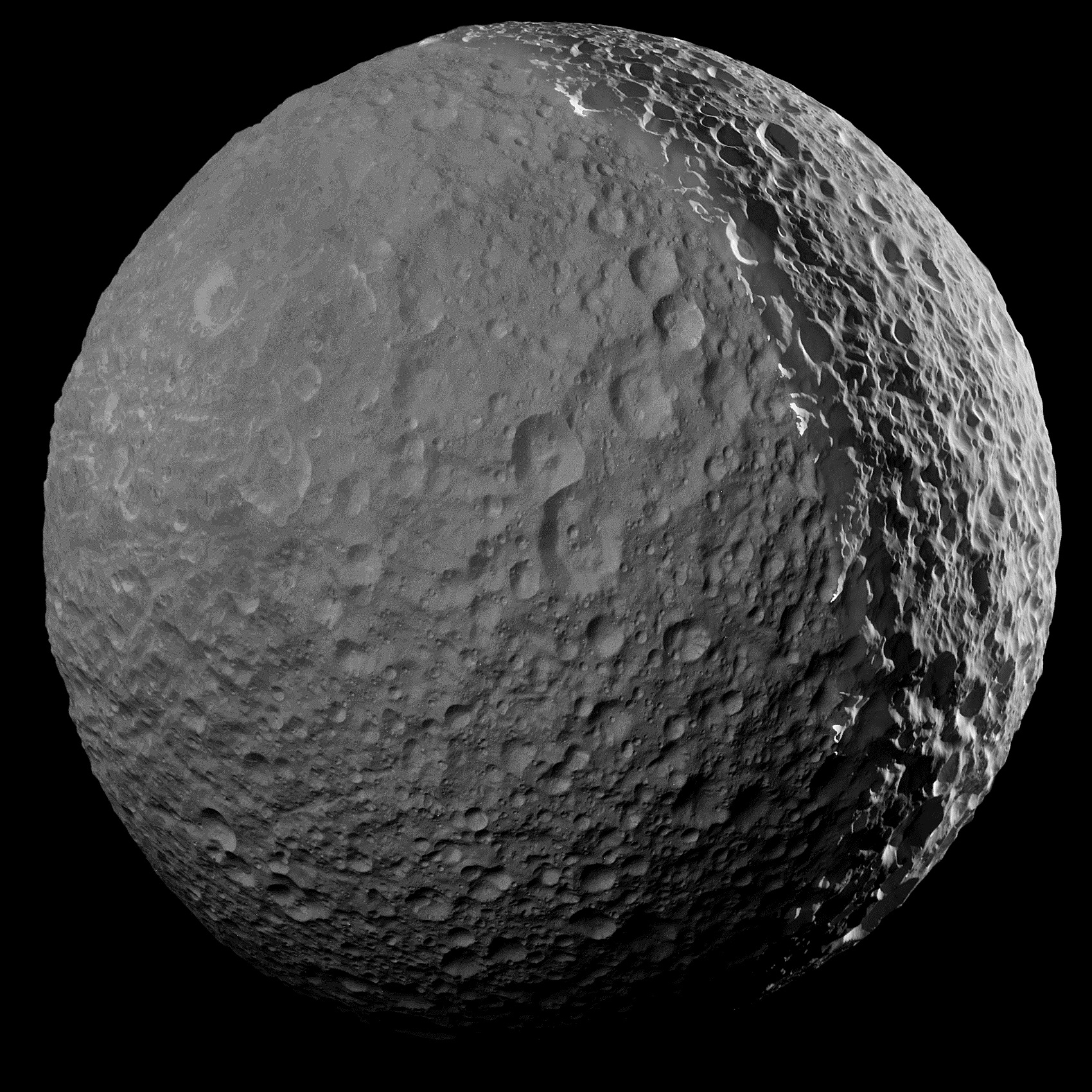 Mimas, luna descubierta en 1789 por William Herschel. FOTO: NASA/JPL-Caltech/Space Science Institute