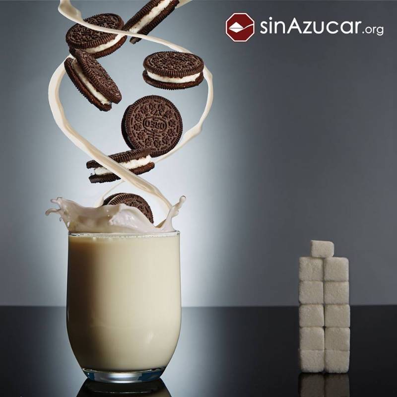 Siete galletas Oreo doble crema, tienen 42,7 gramos de azúcar, lo que equivale a 10,7 terrones. FOTO Cortesía Antonio Estrada 