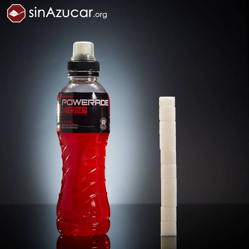 Una botella de Powerade, muy utilizada por los deportistas, contiene 38 gramos de azúcar, es decir, 9,5 terrones. FOTO Cortesía Antonio Estrada 