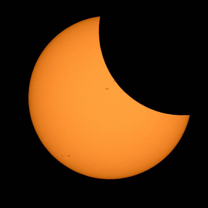 El fenómeno fue visible en Estados Unidos en una pequeña franja de territorio de 113 kilómetros de ancho de oeste a este que cruzó 14 estados. Foto: Nasa