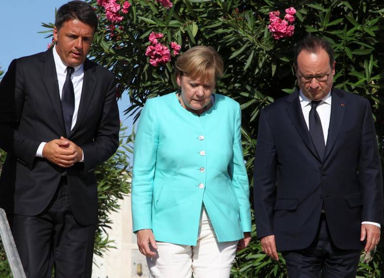 Los mandatarios mostraron que las principales economías de la UE están comprometidas con objetivos en común. FOTO Reuters