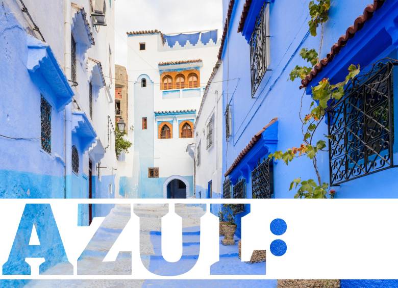 ciudad azul, Chefchauen, en marruecos. 