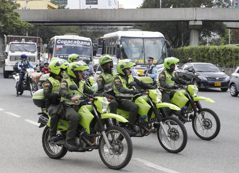 Imagen de referencia sobre presencia de la Policía en el Aburrá. FOTO Manuel Saldarriaga Quintero