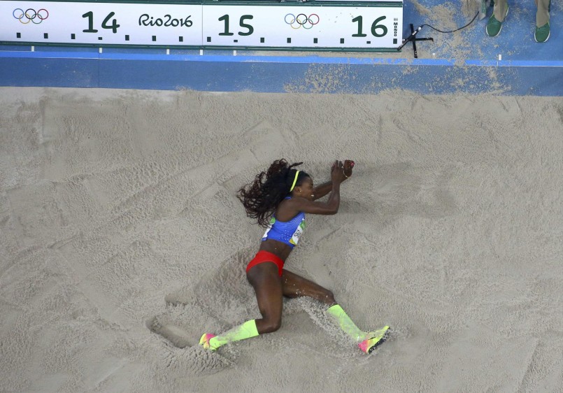 En la arena se batió para ser la reina del triple olímpico. 