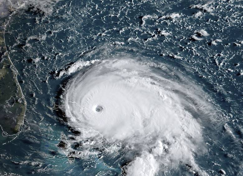 Imagen satelital del Huracán Dorian. FOTO: AFP