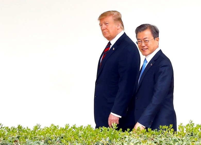 Donald Trump y Moon Jae-in. FOTO: EFE