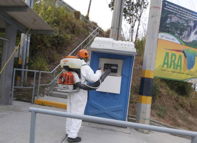 Según EPM, en la central hidroeléctrica se están implementando los protocolos de limpieza y salubridad. FOTO: CORTESÍA DE EPM.