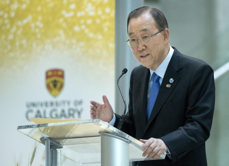 María Ángela Holguín ya llamó personalmente al Secretario General de las Naciones Unidas, Ban Ki-moon, quien ya confirmó asistencia. FOTO AP
