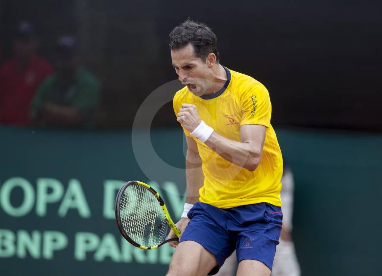 Santiago Giraldo acude a su serie de Copa Davis número 27. Ganó 3 de sus últimos 5 puntos en ella. FOTO juan a. sánchez