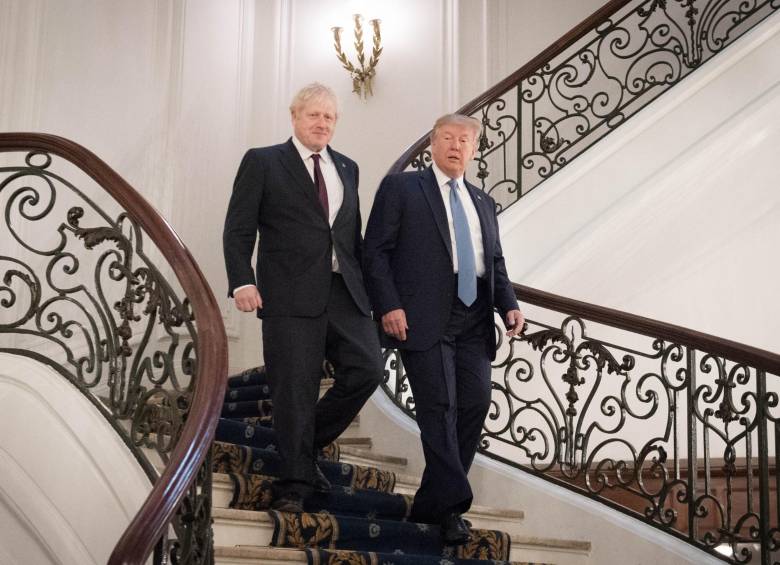 El primer ministro del Reino Unido Boris Johnson y el presidente de Estados Unidos Donald Trump tienen estilos de liderazgo nacionalistas. Ambos son de tinte conservador. FOTO Getty